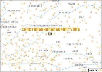 map of Chak Three Hundred Forty-one