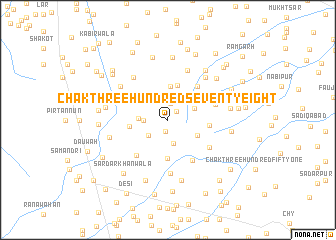 map of Chak Three Hundred Seventy-eight