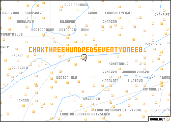 map of Chak Three Hundred Seventy-one EB