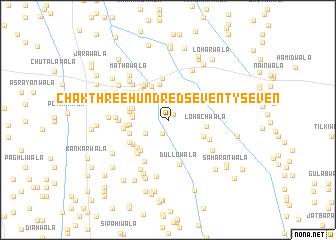 map of Chak Three Hundred Seventy-seven