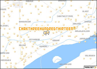 map of Chak Three Hundred Thirteen