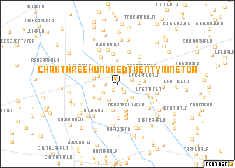 map of Chak Three Hundred Twenty-nine TDA