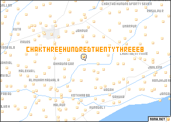map of Chak Three Hundred Twenty-three EB