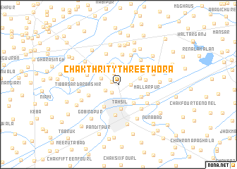 map of Chak Thrity-three Two RA