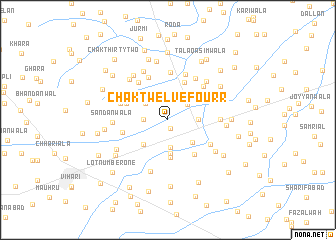 map of Chak Twelve-Four R