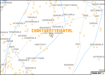 map of Chak Twenty-eight ML