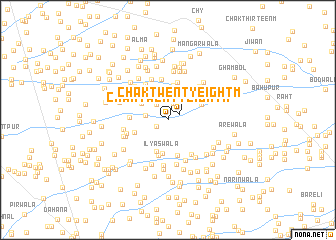 map of Chak Twenty-eight M