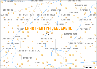 map of Chak Twenty-five-Eleven L