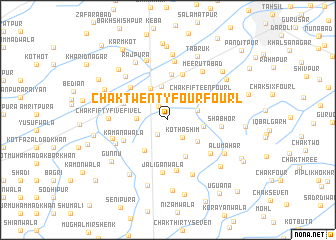 map of Chak Twenty-four Four L