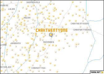 map of Chak Twenty-one