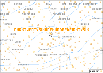 map of Chak Twenty-six-One Hundred Eighty-six