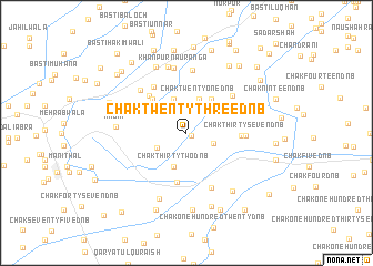 map of Chak Twenty-three D N B