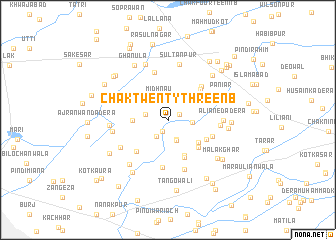 map of Chak Twenty-three NB