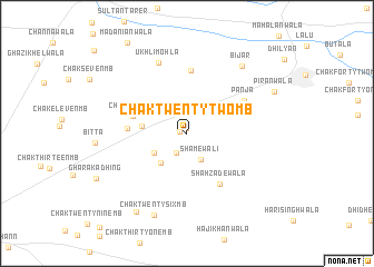 map of Chak Twenty-two MB