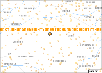 map of Chak Two Hundred Eighty-oneŞTwo Hundred Eighty-three