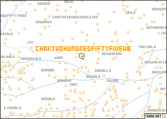 map of Chak Two Hundred Fifty-five WB