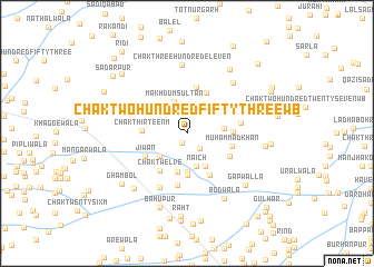 map of Chak Two Hundred Fifty-three WB