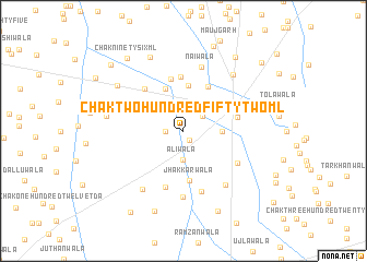 map of Chak Two Hundred Fifty-two ML