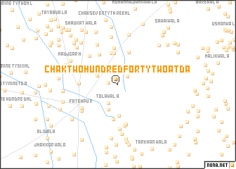 map of Chak Two Hundred Forty-two A TDA