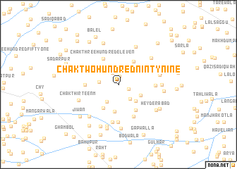 map of Chak Two Hundred Ninty-nine