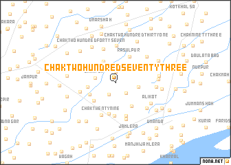 map of Chak Two Hundred Seventy-three