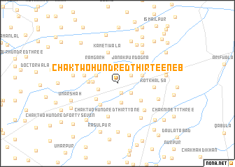 map of Chak Two Hundred Thirteen EB