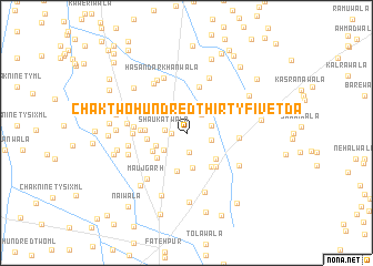 map of Chak Two Hundred Thirty-five TDA