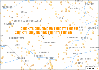 map of Chak Two Hundred Thirty-three