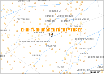 map of Chak Two Hundred Twenty-three