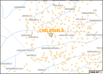 map of Chālānwāla