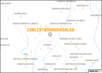 map of Chalcatongo de Hidalgo