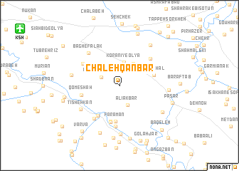 map of Chāleh Qanbar