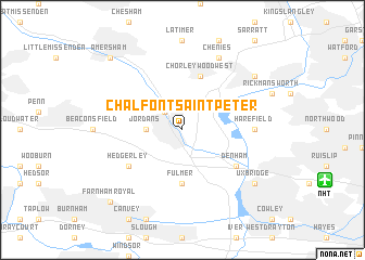 map of Chalfont Saint Peter