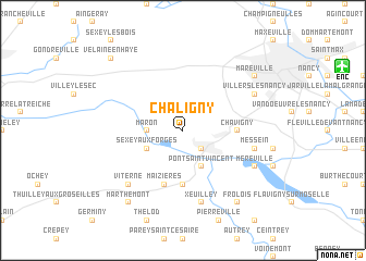 map of Chaligny