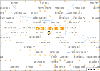 map of Chalivoy-Milon