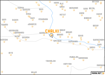 map of Chalkī