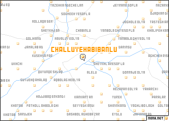 map of Chāllū-ye Ḩabībānlū