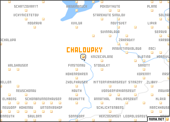 map of Chaloupky