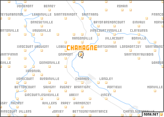 map of Chamagne