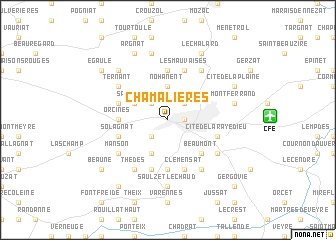 map of Chamalières
