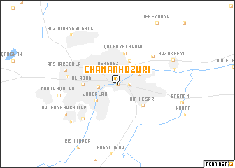 map of Chaman Ḩoẕūrī