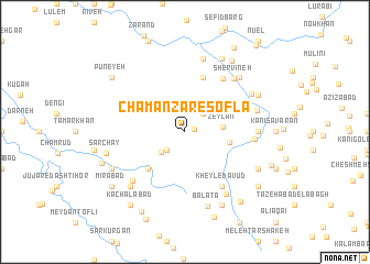 map of Chaman Zār-e Soflá