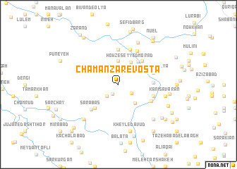 map of Chaman Zār-e Vosţá