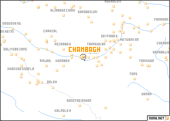 map of Cham Bāgh