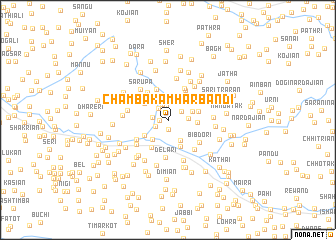 map of Chamba Kamhar Bāndi