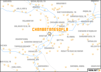 map of Chambaţān-e Soflá