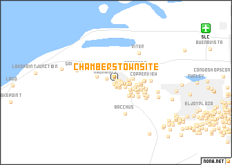 map of Chambers Townsite