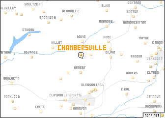 map of Chambersville