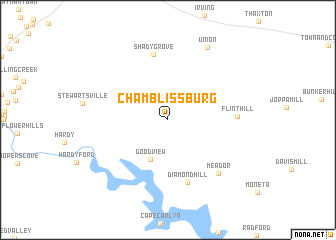 map of Chamblissburg