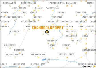 map of Chambon-la-Forêt